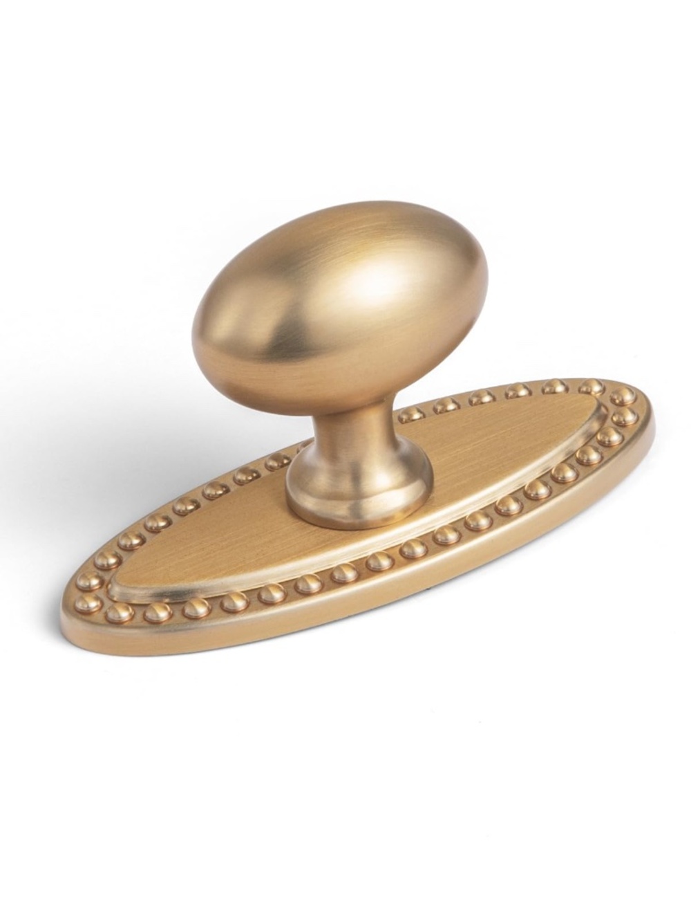 Goo-Ki Champagne Bronze Cabinet Knobs(Oval Shape) With Backplate(Oval Shape) 6